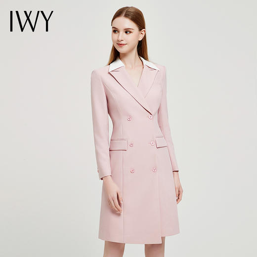 IWY/春夏季粉色职业连衣裙女医美前台美容师教师工作服女正装Q13103粉色 商品图1