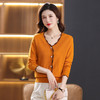 V领针织衫洋气减龄短款毛衣打底衫早春小衫CC-101-80072 商品缩略图3