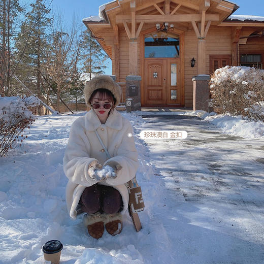 金蘑菇菇【S码都柏林小镇】保命级御寒美丽奴系列皮草短外套 商品图2