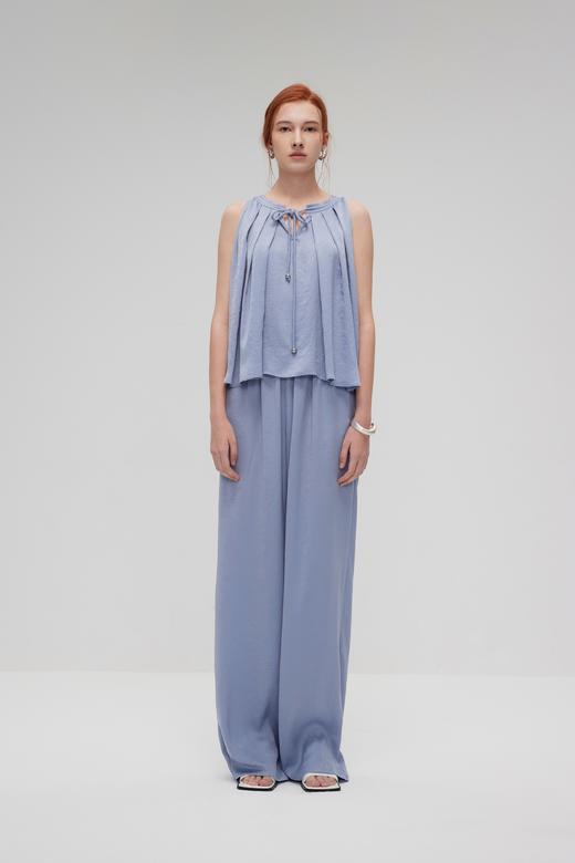 木耳边腰头直筒裤 商品图0