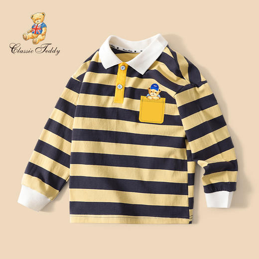 【精典泰迪】【90-140cm】男童春秋长袖polo衫 商品图2