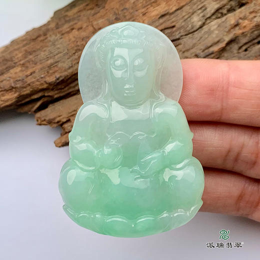 派瑞翡翠 翡翠观音 糯种 绿色 商品图2
