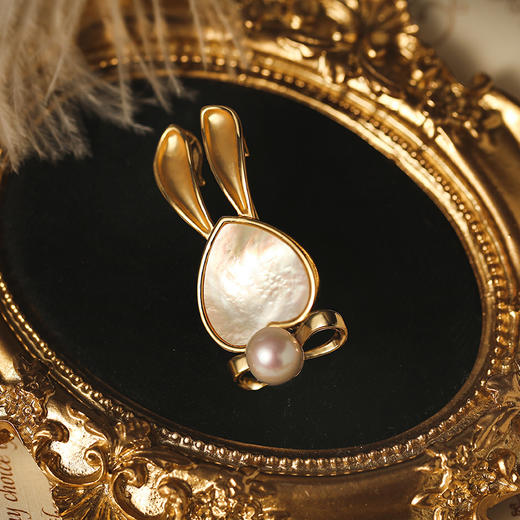 manreya 兔比小姐珍珠胸针 商品图2