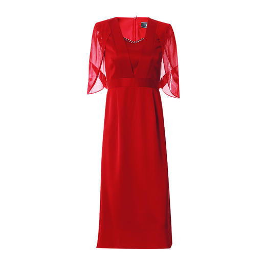 EITIE爱特爱春季新款洋气气质高腰显瘦礼服连衣裙长裙6977613 商品图5