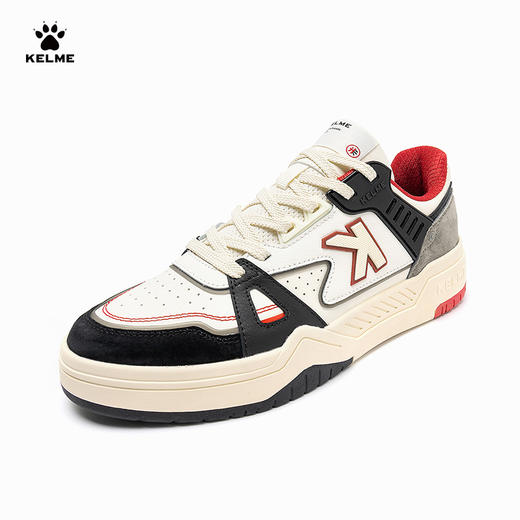 KELME卡尔美男休闲鞋情侣板鞋厚底运动鞋拼接春小白鞋 商品图1