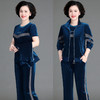 妈妈秋装外套洋气金丝绒休闲运动服三件套装ZB-XH213088 商品缩略图1