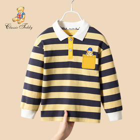 【精典泰迪】【90-140cm】男童春秋长袖polo衫