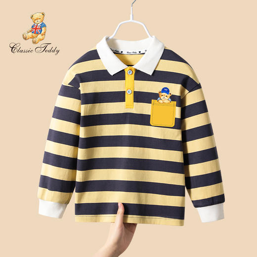 【精典泰迪】【90-140cm】男童春秋长袖polo衫 商品图0