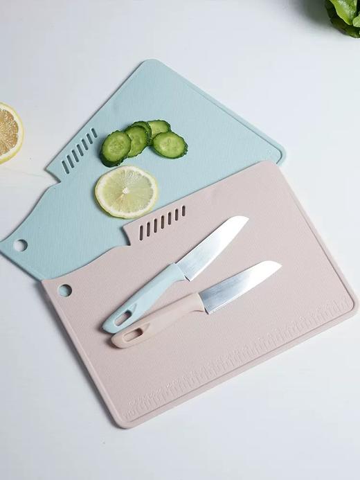 厨房小帮手 户外便携水果刀菜板小刀小菜板切菜板二合一套装hwa09 商品图1