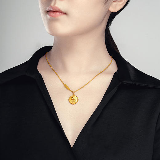 宫匠造办 灵龙灵凤黄金吊坠 商品图4