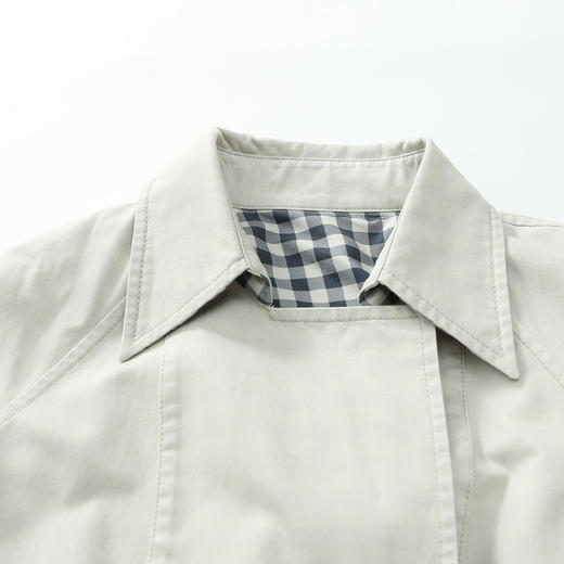 谜底风衣女2022秋款时尚个性中长款拼色两面穿风衣长袖223ME1029 商品图3