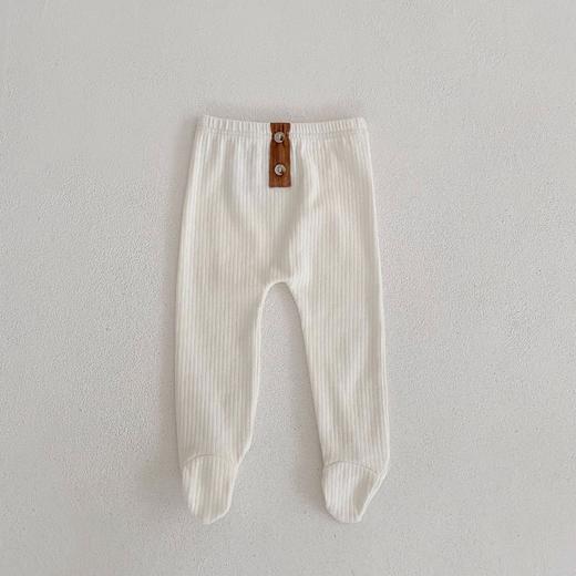 ins 2023春装婴幼儿童女宝宝坑条踩脚裤袜 扣子装扮百搭pp连裤袜 商品图6