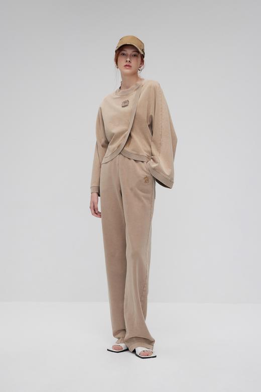 独角兽腰头毛边水洗长裤 商品图0