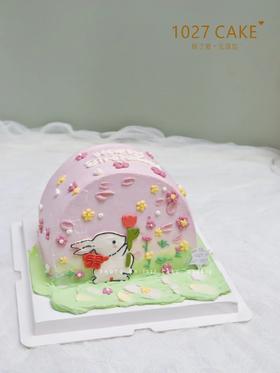 1027CAKE |  小清新 手绘 田园小兔