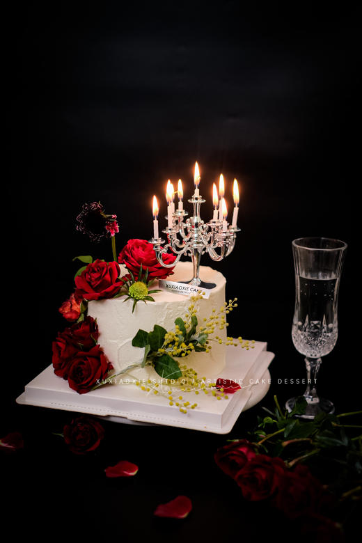 情人节限定｜鲜花水果奶油蛋糕（3层胚2层水果夹心） 商品图1