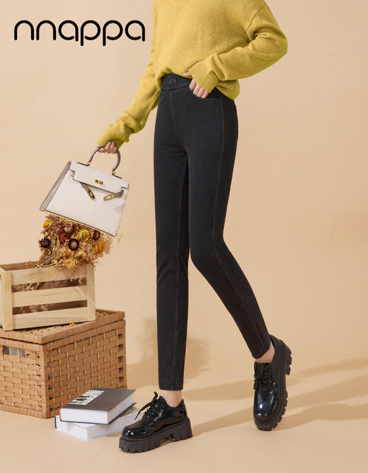 时尚双层保暖牛仔女裤2003 商品图2