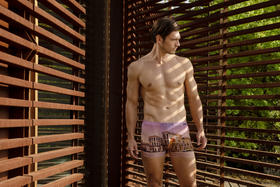 【周游世界 米兰大教堂】高端铂雅男士冰丝内裤一片式平角裤99/21210T（米兰大教堂）