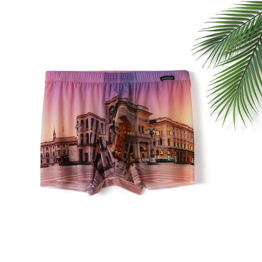 【周游世界 米兰大教堂】高端铂雅男士冰丝内裤一片式平角裤99/21210T（米兰大教堂） 商品图3