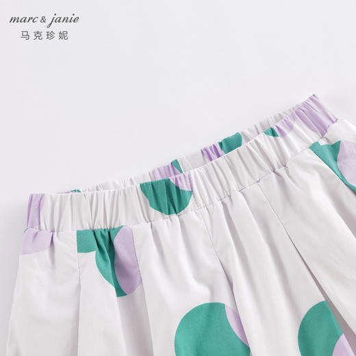马克珍妮春夏新品 女童北欧风A字全棉花苞半身裙230327 商品图4