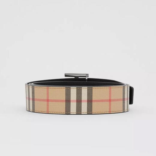 BURBERRY 巴宝莉 男士双面两用 Vintage 格纹TB专属标识图案腰带 格子 8046568 A7026 商品图1