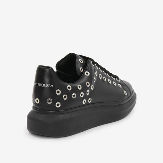 ALEXANDER MCQUEEN 亚历山大.麦昆 男士皮革阔型休闲运动鞋 黑色 730079 WHQYW 1081 商品图2