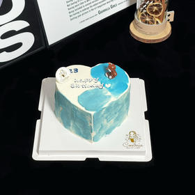 【1349】爱心蓝白抹面款