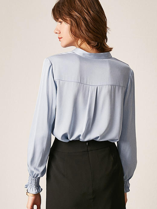 裁缝学苑AG80真丝上衣纸样女装秋新款长袖衬衫女夏服装打版裁剪图 商品图4