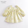 马克珍妮夏装新款 女童花卉满印泡泡袖纯棉连衣裙230150 商品缩略图2