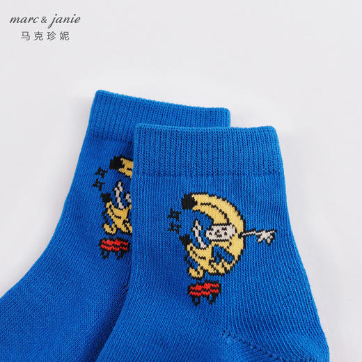 【2双装】马克珍妮新款 男女童滑板组合柔软中筒袜230912 商品图3