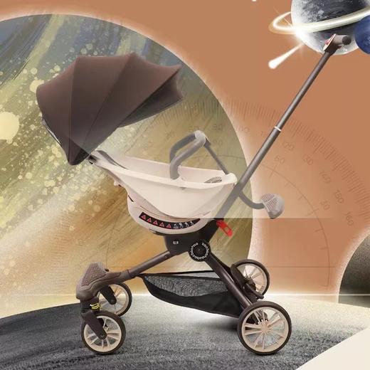 【积分商城】宝宝好 升级款V18轻便折叠一键收车双向减震可坐可躺遛娃神器高景观推车 商品图5