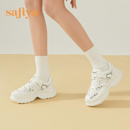 Safiya/索菲娅 新潮网红底2023年春季新款透气网面休闲运动老爹鞋 SF31112022 商品图5