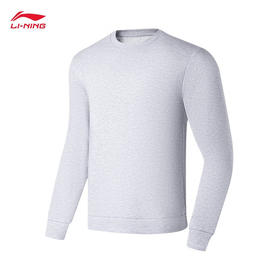 【M/L断码】李宁卫衣男春秋2023新款圆领无帽黑色上衣针织休闲运动服AWDT101【库存有限，如无货将做退款，介意慎拍！】