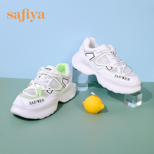 Safiya/索菲娅 新潮网红底2023年春季新款透气网面休闲运动老爹鞋 SF31112022 商品图8
