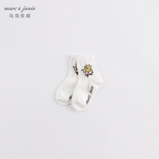 【2双装】马克珍妮新款 男女童滑板组合柔软中筒袜230912 商品图1