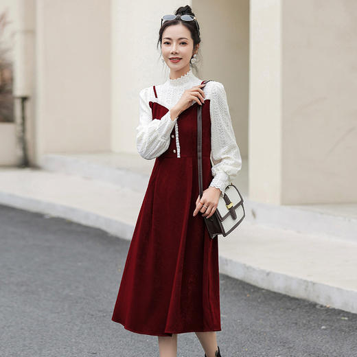 舒适潮流有范，个性假两件针织拼接连衣裙HR-MHYM88858-3 商品图3