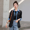 设计感拼接衬衫，假两件撞色西装外套HR-XMYR2301 商品缩略图4