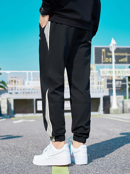 一口价【新款DMH】大依优型大码胖子300斤春季新款刺绣经典四条杠宽松加肥男士卫裤休闲裤 商品图7