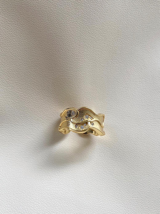 APRESI｜GLINTING Meandering Gemstones Ring [波纹开口戒指] 商品图2