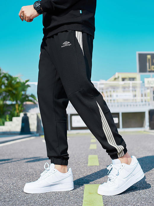 一口价【新款DMH】大依优型大码胖子300斤春季新款刺绣经典四条杠宽松加肥男士卫裤休闲裤 商品图6