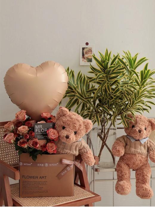 只想抱抱你---玫瑰泰迪熊心形气球抱抱袋六选一 商品图7