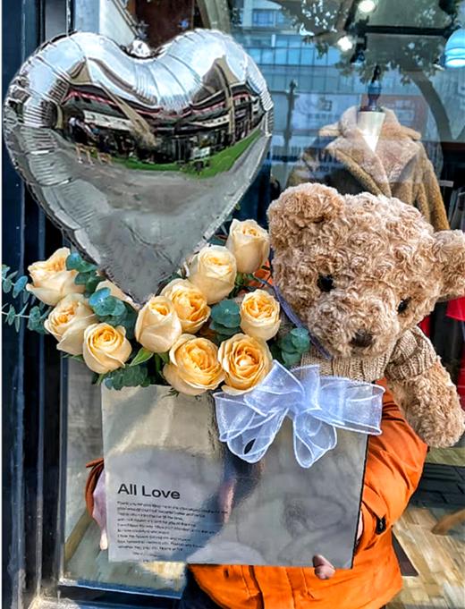 只想抱抱你---玫瑰泰迪熊心形气球抱抱袋六选一 商品图2