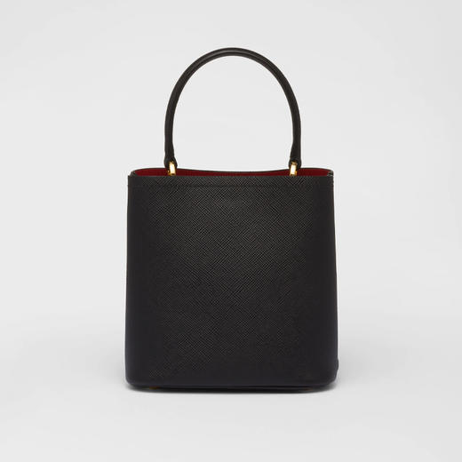 PRADA 普拉达 女士 Saffiano 十字纹皮革珐琅金属三角形徽标单肩提挎包 黑色 1BA217 2ERX F0LJ4 OOO 商品图2