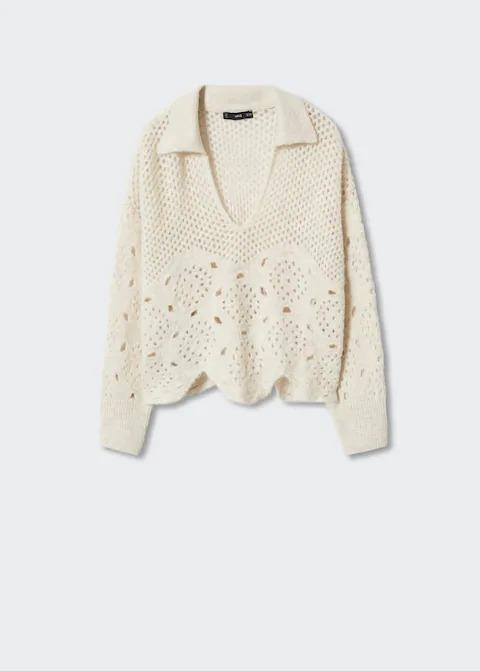 好折￥320！Mango钩花镂空毛衣 商品图6