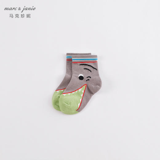 【2双装】马克珍妮春装新款 男童动物组合柔软中筒袜230911 商品图2