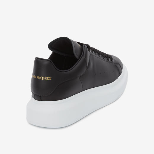 ALEXANDER MCQUEEN 亚历山大.麦昆 女士皮革黑尾阔型休闲运动鞋 黑色 553770 WHGP0 1000 商品图2