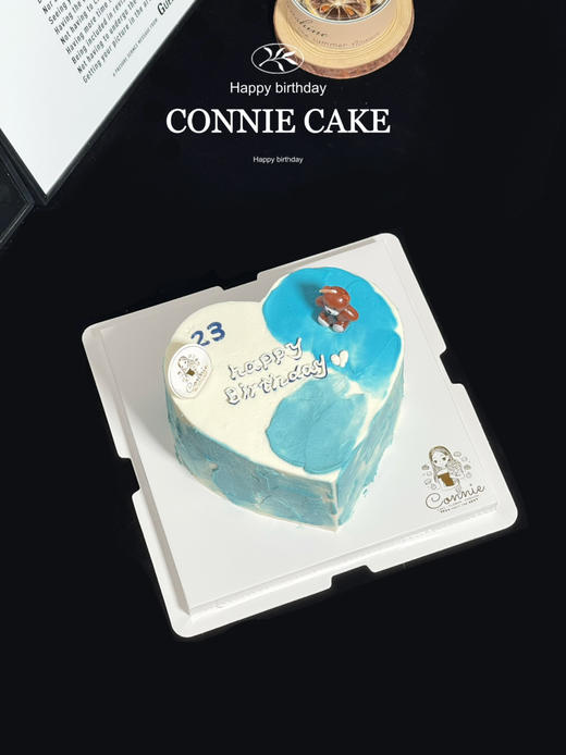 【1349】爱心蓝白抹面款 商品图3