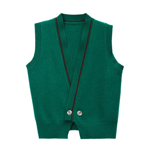 V领针织马甲背心，洋气配衬衣无袖毛衣开衫外套CC-101-12383 商品图4