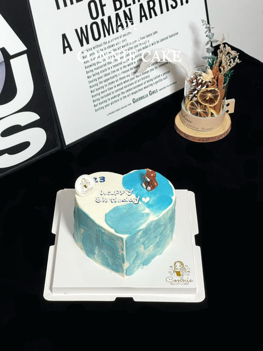 【1349】爱心蓝白抹面款 商品图1