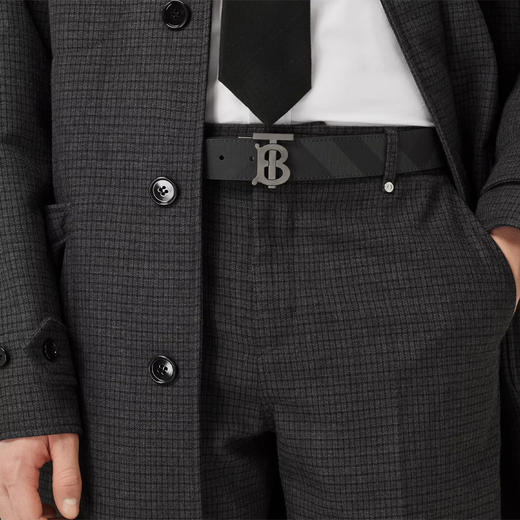 【二】BURBERRY 巴宝莉 男士格纹拼皮革双面两用 TB专属标识 腰带 格子 8065339 A1208 商品图3