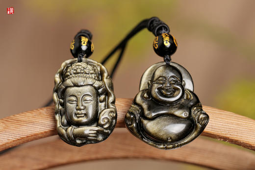 金曜石观音与佛吊坠 商品图0